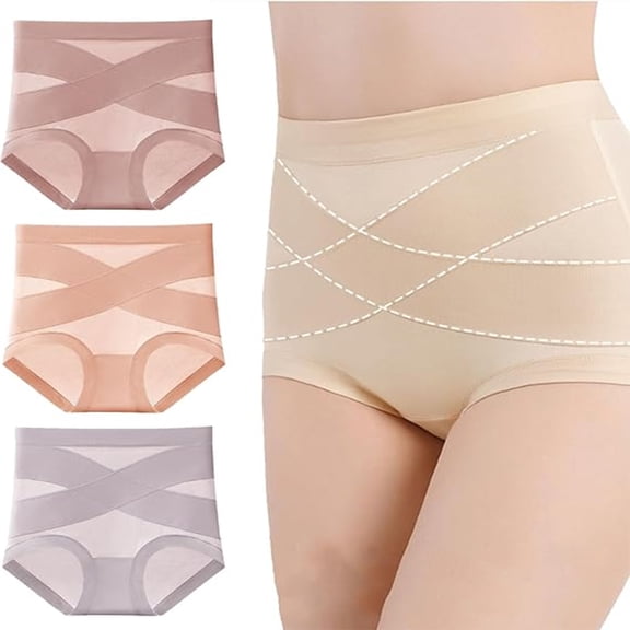 Leakproof Panties With Tummy Control, High-Waist Seamless Cotton Shaping Briefs for Women