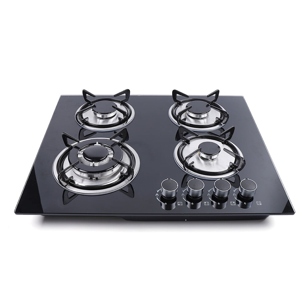 4 Burners Gas Cooktop Built-in Stove Gas Powered Rectangular Burner Gas Cooktops for Homes Hotels Restaurants
