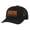 Black/Black, variant on Mountain Scene Tamarak Pine Forest Laser Engraved Leather Patch Mesh Back Trucker Hat, Charcoal/White