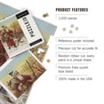 thumbnail image 2 of Lantern Press 1000 Piece Jigsaw Puzzle, Christmas Greeting, Santa with Walking Stick, 2 of 5