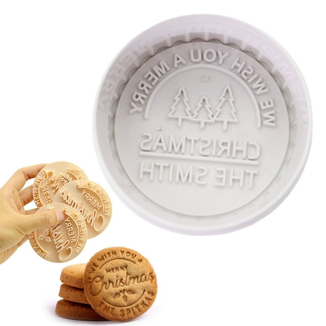 Décorations de Noël Moule à Biscuits Kit de Décoration de Biscuits de Noël (Design Concave 3D) Moule à Biscuits