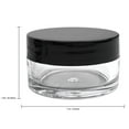 thumbnail image 2 of Beauticom 24 Pieces High Quality 20G/20ML Clear Round Acrylic Cosmetic Product Sample Travel Jars with Flat Top Lids (Black), 2 of 5
