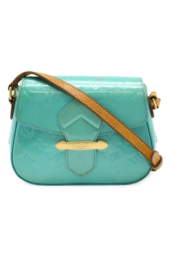 Pre-Owned LOUIS VUITTON Monogram Vernis Bellflower PM Shoulder Bag Pochette Blue... (Fair)