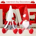 thumbnail image 4 of Ayieyill Valentines Day Gnome Plush Elf Decorations - 2PCS Mr and Mrs Handmake Scandinavian Tomte for Valentine's Day Table decor, Valentine's Present, 4 of 7