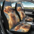 thumbnail image 4 of Yuyamidu Cute Highland Cow Car Seat Covers Front Seats Only, Universal Bucket Seat Cover Fit for Car Truck Van and SUV Comfortable, 4 of 6