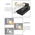 thumbnail image 3 of Yuarrent Lámpara de pared LED Acrílico Interfaz USB Interior Ajustable Hogar Hotel Comedor Bar Sala de estar Dormitorio Cocina Luz simple Iluminación y accesorios Blanco Blanco Frío Yuarrent HA066204-02, 3 of 6