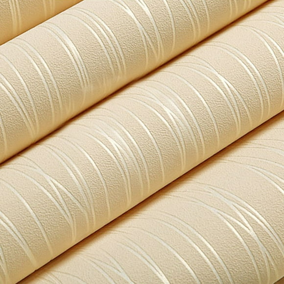 QueenTrade Wallpaper Adhesive Non-Woven Fabric Wallpaper 20.8 X118" in per Roll Beige