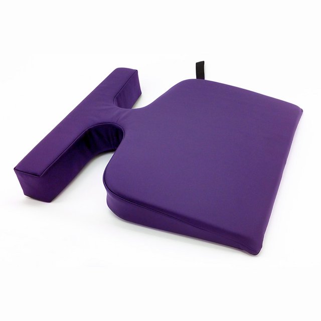 Royal Massage T-Wedge - Oreiller Traversin Féminin pour Seins - Violet