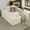 Cream, variant on Aemeios 60" Oversized Sleeper Sofa, Upholstered Chaise Lounge, Plush Corduroy Cloud Floor Sofa Bed For Living Room, Cream