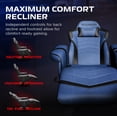thumbnail image 4 of RESPAWN 900 Console Gaming Recliner with Footrest and Lumbar Support - Comfortable Ergonomic Gaming Chair with Headrest, No Wheels, Reclining, Heavy Duty, Racing Style Video Game Chairs - Blue Fabric, 4 of 6
