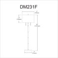 thumbnail image 2 of Lampadaire Dainolite DM231F-PC Chrome Poli, 2 of 3