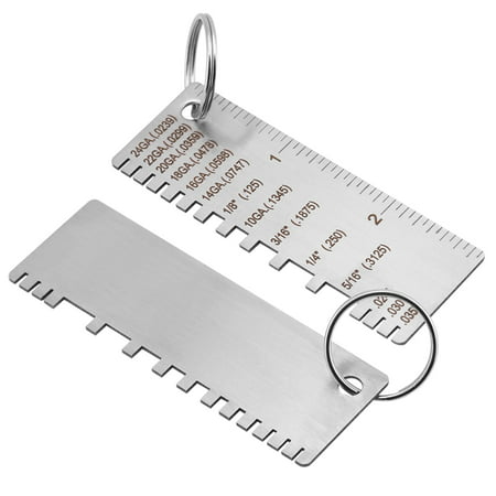 WALFRONT Stainless Steel Wire/Metal Sheet Thickness Gauge Welding Gage Plated Size Inspection Tool, Stainless Steel Welding Gage,Welding Inspection (Best Welder For Automotive Sheet Metal)