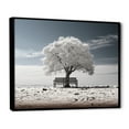 thumbnail image 2 of Designart Large Tree black framed wall art, Grey White Tree Contemplation , Trees framed wall art decor, Grey Traditional black framed wall art, 44x34 inches black frame, 2 of 5