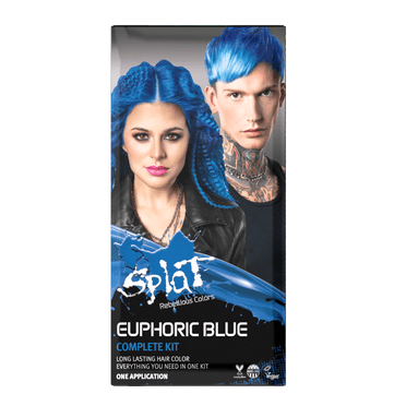Splat Euphoric Blue Hair Color Kit, Semi Permanent Blue Hair Dye