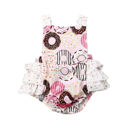 

Sunisery Newborn Baby Girls Square Neck Patterns Sleeveless Wide Strap Cotton Jumpsuit Multi Color 12-18 Months