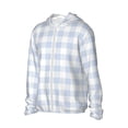 thumbnail image 2 of Haiem Blue Checkboard UPF 50+ Fishing Shirts for Men Long Sleeve UV Sun Protection Hoodie Non-Mask Outdoor Hiking Shirts, 2 of 9