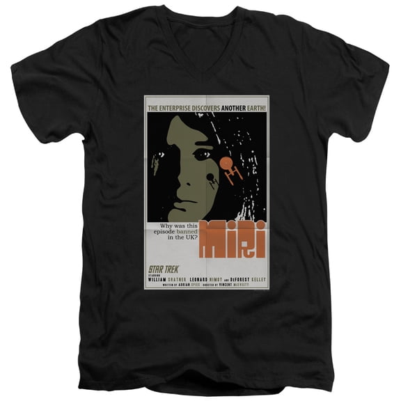 Star Trek - Tos Episode 8 - Slim Fit V Neck Shirt - Small