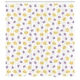 thumbnail image 3 of Ambesonne Purple and Yellow Shower Curtain, Skull Silhouettes, 69"Wx84"L, Mustard Violet and White, 3 of 3