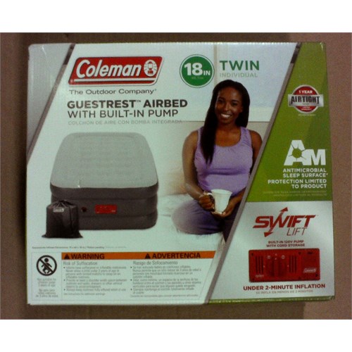 Coleman GuestRest 18" Double High Air Mattress with BuiltInPump