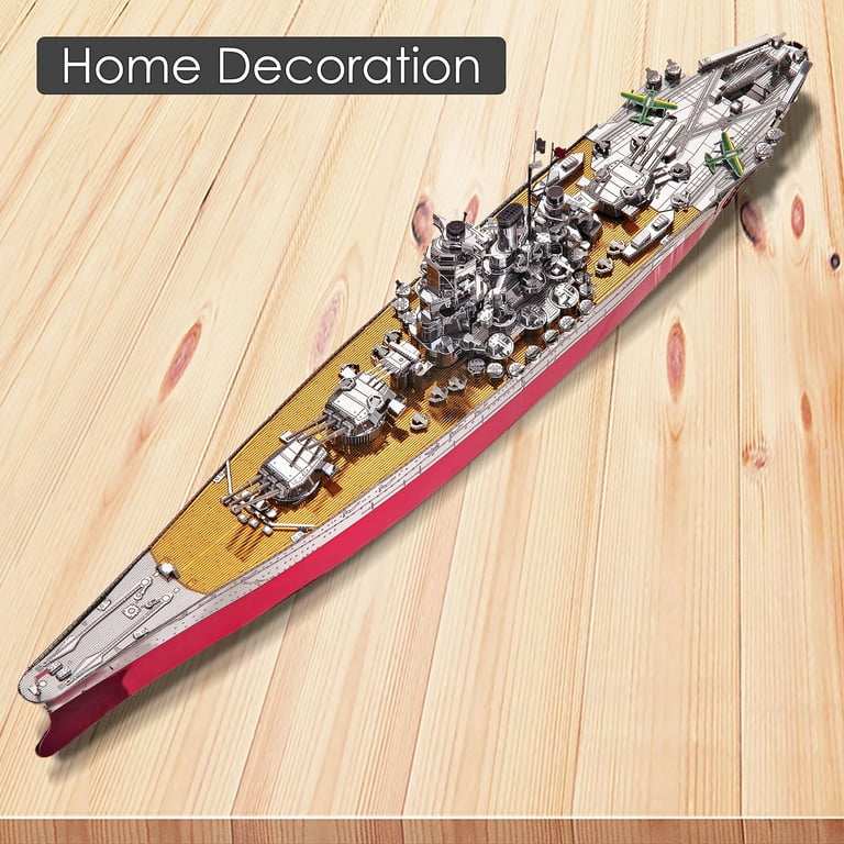 Piececool 3D Metal Puzzle, Yamato Battleship Model Kit, DIY
