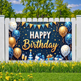 thumbnail image 6 of Festive Blue Theme Happy Birthday Banner Decorative Gold Stars Party Decorations for Celebration Event Indoor Decoration Gift, 6 of 6