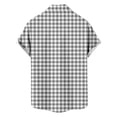 thumbnail image 5 of COSFO Casual Button Down Shirts for Men Plaid Summer Short Sleeve Beach Shirt Vacation Loose Fit Collared Men Shirts, 5 of 7