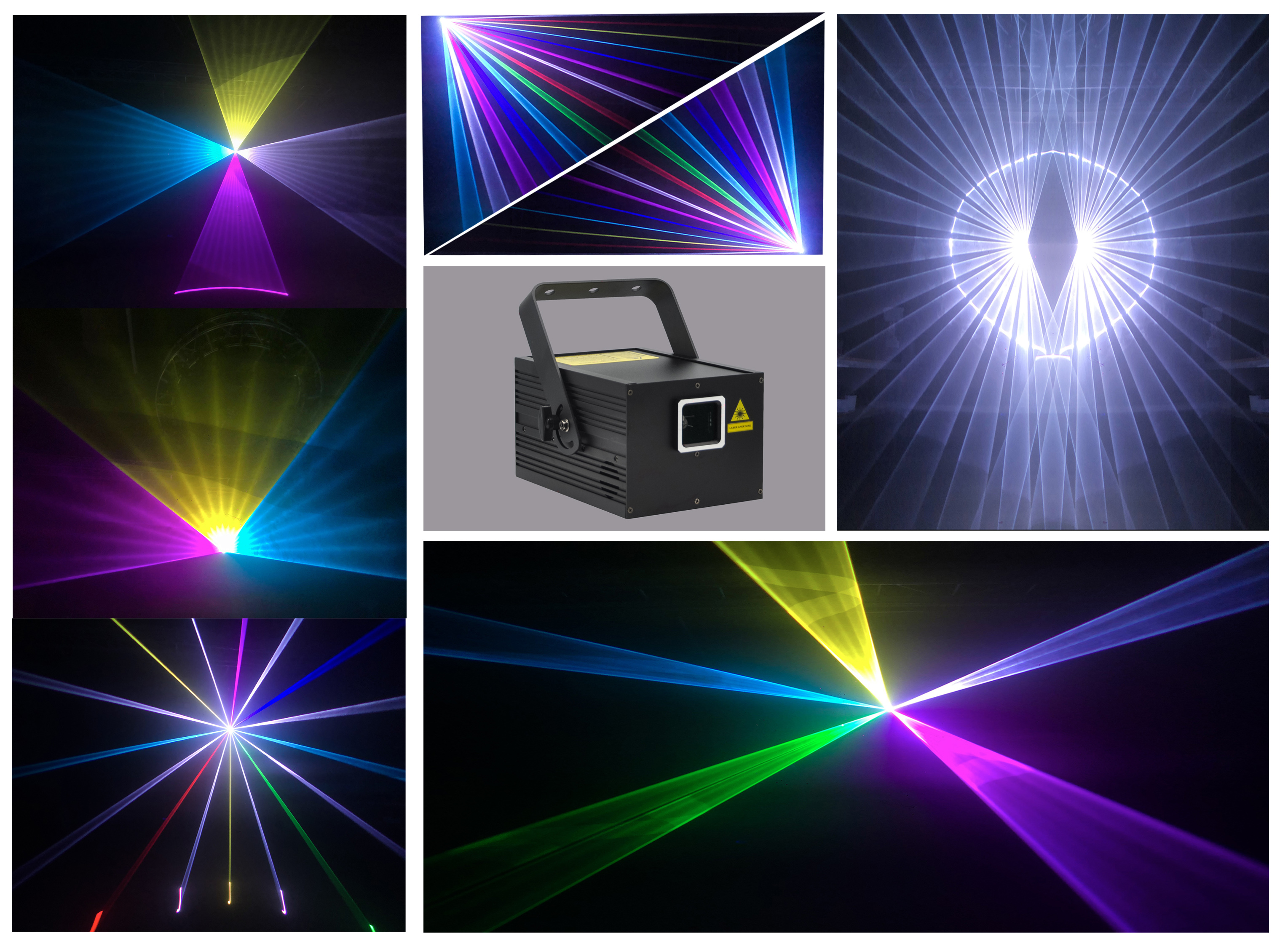 1W RGB Laser Projector Mini Stage Light Disco Lighting Animation Beam Scanner  for Club Bar Event Show