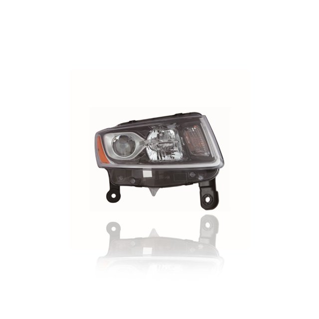 Headlight Assembly - Compatible/Replacement for '14-16 Jeep Grand Cherokee - Black - Right Hand - Passenger - 68236108AE - CAPA