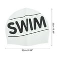 thumbnail image 4 of Unique Bargains 1 Pc Silicone Waterproof Letter Swim Cap White, 4 of 5
