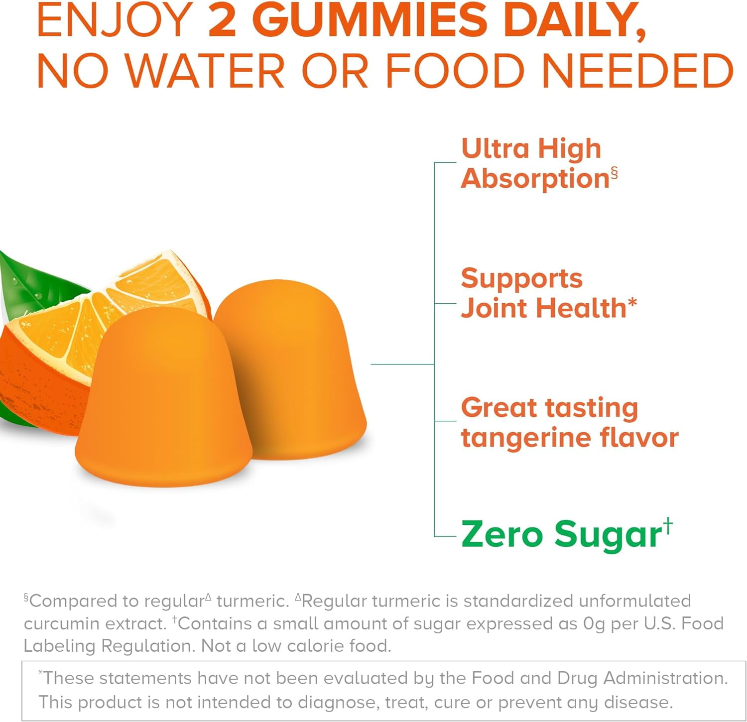 Qunol Zero Sugar Turmeric Gummies, Gummy with 500mg Turmeric Curcumin, Joint Support Supplement, Ultra High Absorption Tumeric Curcumin, Vegetarian, Gluten Free, 90 Count