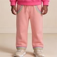 thumbnail image 2 of Glisme Toddler Girls Athletic Pants Graphic Straight Leg Sweatpants With Pockets And Drawstring Autumn Casual Girls Baggy Trousers, 2 of 5