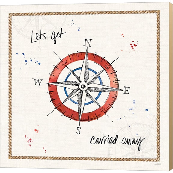 Coastal Buoys V by Anne Tavoletti, Canvas Wall Art, 12W x 12H