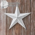 thumbnail image 6 of VHC Brands Patriotic Faceted Metal Star White Wall Hanging 24x24, Independence Day Decor, American Star Design, Distressed Appearance Metal Wall Hanging, Star Shape, Country, Matte White, 6 of 6
