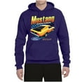 thumbnail image 2 of Wild Bobby, Ford Yellow Mustang Horsepower Cars and Trucks Unisex Graphic Hoodie Sweatshirt, Purple, Small, 2 of 6