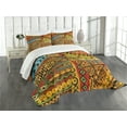 thumbnail image 3 of Ambesonne African Quilted Bedspread Set 3 Pcs, Grunge Motifs, Queen Size, Multicolor, 3 of 5