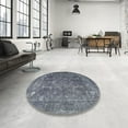 thumbnail image 4 of Ahgly Company Machine Washable Indoor Rectangle Traditional Purple Navy Blue Area Rugs, 4' x 6', 4 of 7