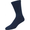 thumbnail image 2 of 2-12 Pairs Premium Women’s Colorful Soft Breathable Cotton Crew Socks, Non-Binding & Comfort Diabetic Socks (Fits Shoe Size 6-10) (Navy, 6 Pack), 2 of 3