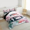 thumbnail image 3 of Homewish Japan Sakura Bedding Comforter Set,Pink Cherry Blossom Twin Comforter Sets,Japanese Ukiyo-E Bedding Set For Men Women,Luxury Bedroom Decor Reversible,2-Piece, 3 of 8