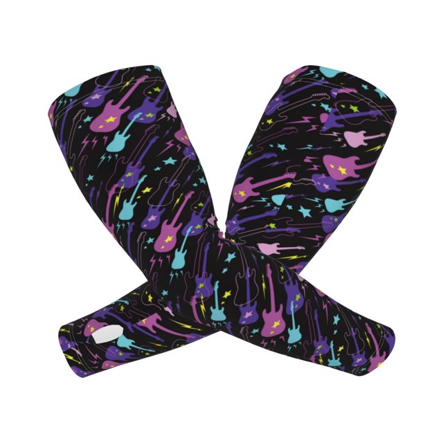 Balery Colorful Guitar Mangas Refrescantes para Brazos para Hombre y Mujer – Transpirables y Absorbentes de Humedad para Mujeres, Hombres y Niños