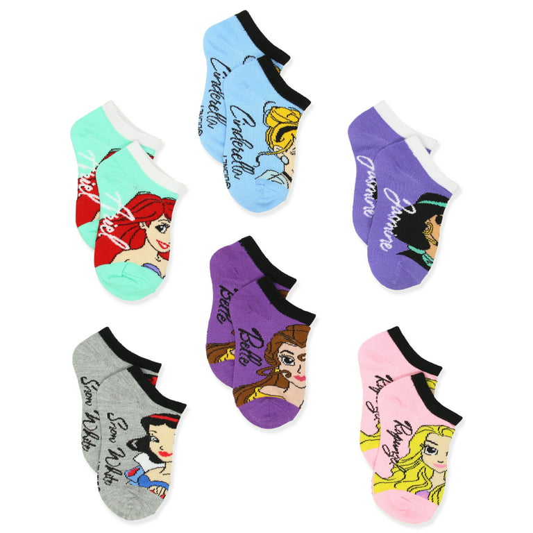 Disney Women Socks, 5 Pairs Ladies Socks Princess, Disney Princesses Gifts