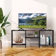 thumbnail image 4 of 50 Inch TV Stand for Living Room, Small Entertainment Center with Open Storage Shelves, Heavy Duty Metal Frame, Media Console Table for TVs up to 50 Inch, Black, 4 of 7