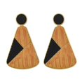 thumbnail image 3 of Pendientes de de Exclamación Triangular Joyas Geométricas para Mujeres Niñas Negro Salvador Pendientes geométricos, 3 of 5