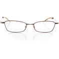thumbnail image 4 of Optical Eyewear Glasses - Rectangle Shape, Metal Full Rim Frame - Shiny Gold Brown, 4 of 4