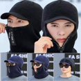 thumbnail image 3 of Sinhoon Men Winter Knitted Hat With Zipper Fur Lined Warm Face Ear Neck Warmer Cap for Outdoor Cycling Black, 3 of 4