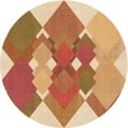 thumbnail image 1 of Ahgly Company Machine Washable Indoor Round Transitional Grapefruit Red Area Rugs, 3' Round, 1 of 7