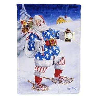 Carolines Treasures PJH3008CHF Santa Claus A Star to Guide Him Flag Canvas House Size  Large multicolor