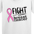 thumbnail image 4 of Inktastic Fight Breast Cancer Pink Ribbon Youth T-Shirt, 4 of 5