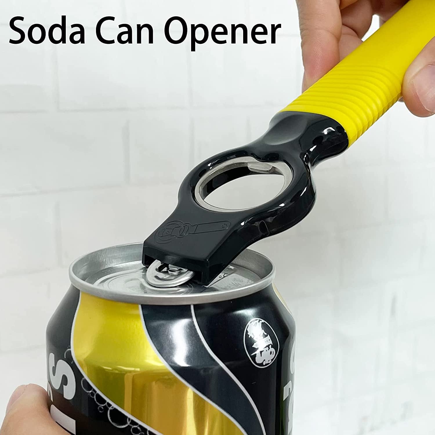 Intulon Compact Soda Can Tab Opener, Fits in Pocket (Yellow, Regular (2  Pack))