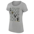 thumbnail image 2 of Women's G-III 4Her by Carl Banks Heather Gray Vegas Golden Knights Super-Slim Fit Lightweight Hockey Love T-Shirt, 2 of 3
