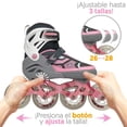 thumbnail image 2 of Patines Next Profesionales para Adultos y Jóvenes Talla 26-28 Gris, 2 of 4